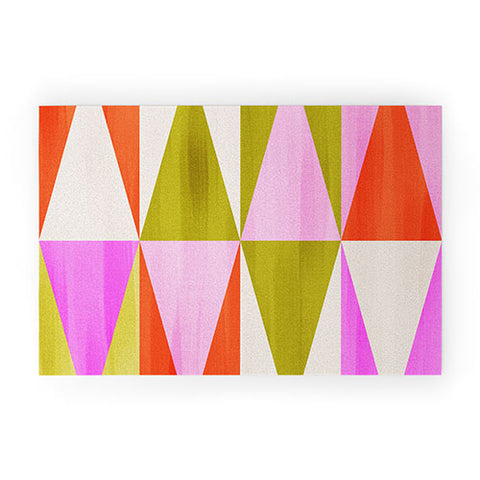 Dominique Vari Words Mid Mod Diamond Pattern 1 Welcome Mat