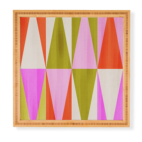 Dominique Vari Words Mid Mod Diamond Pattern 1 Framed Wall Art