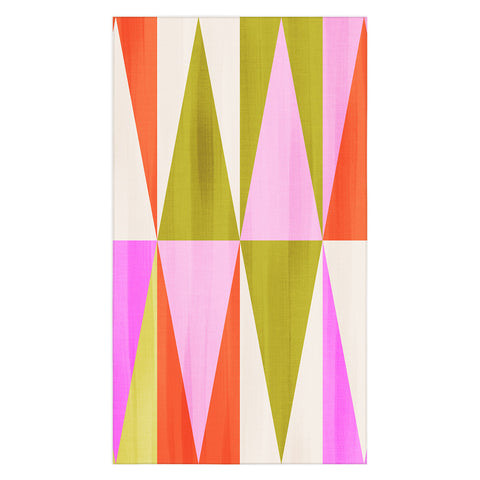 Dominique Vari Words Mid Mod Diamond Pattern 1 Tablecloth