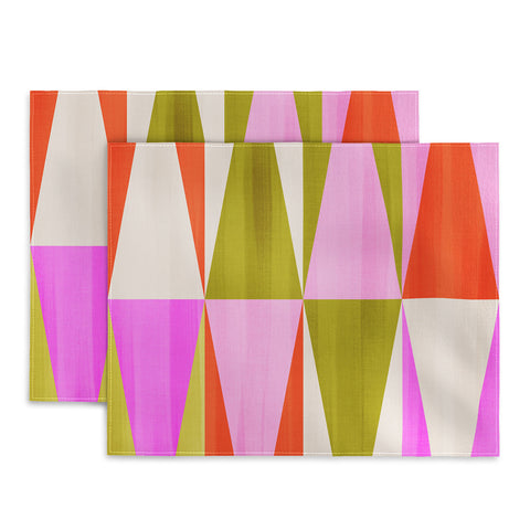 Dominique Vari Words Mid Mod Diamond Pattern 1 Placemat