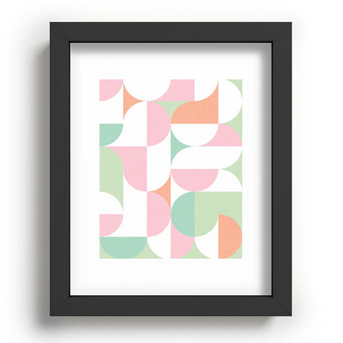 Dominique Vari Words MidMod geometric dots and shapes Recessed Framing Rectangle