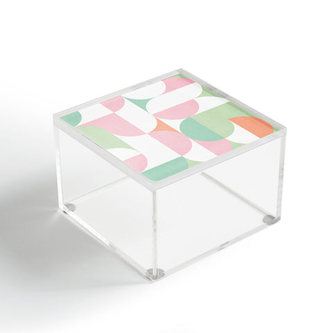 Dominique Vari Words MidMod geometric dots and shapes Acrylic Box