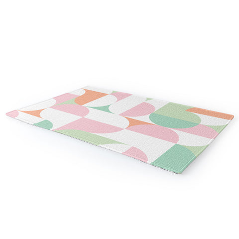 Dominique Vari Words MidMod geometric dots and shapes Area Rug