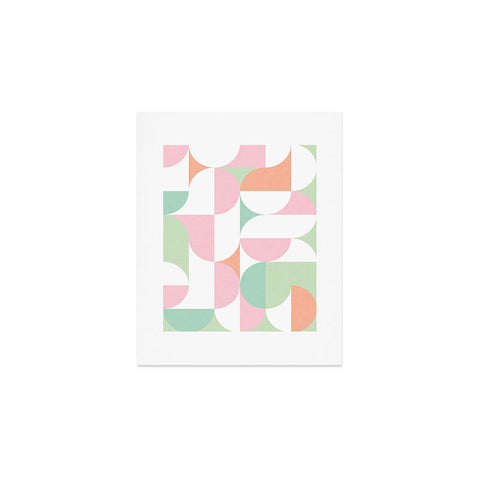 Dominique Vari Words MidMod geometric dots and shapes Art Print
