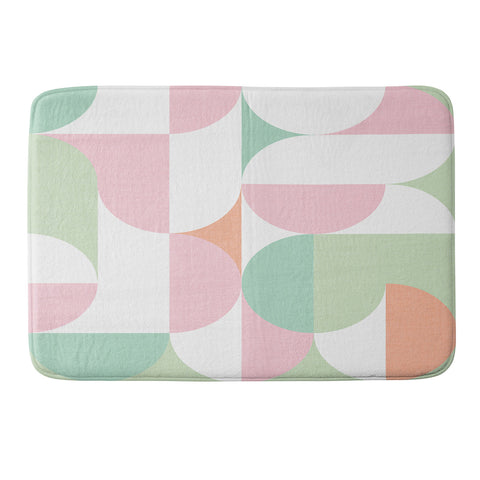 Dominique Vari Words MidMod geometric dots and shapes Memory Foam Bath Mat