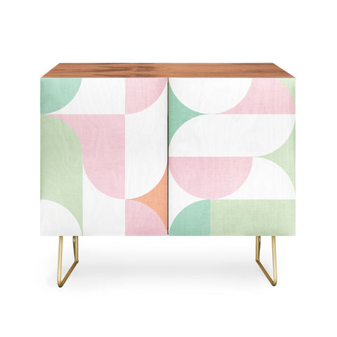 Dominique Vari Words MidMod geometric dots and shapes Credenza
