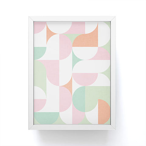 Dominique Vari Words MidMod geometric dots and shapes Framed Mini Art Print