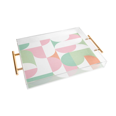 Dominique Vari Words MidMod geometric dots and shapes Acrylic Tray