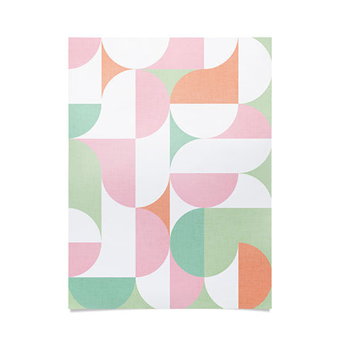 Dominique Vari Words MidMod geometric dots and shapes Poster
