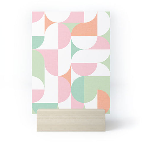 Dominique Vari Words MidMod geometric dots and shapes Mini Art Print