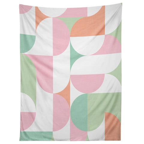 Dominique Vari Words MidMod geometric dots and shapes Tapestry