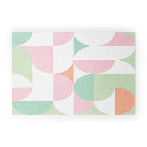 Dominique Vari Words MidMod geometric dots and shapes Welcome Mat