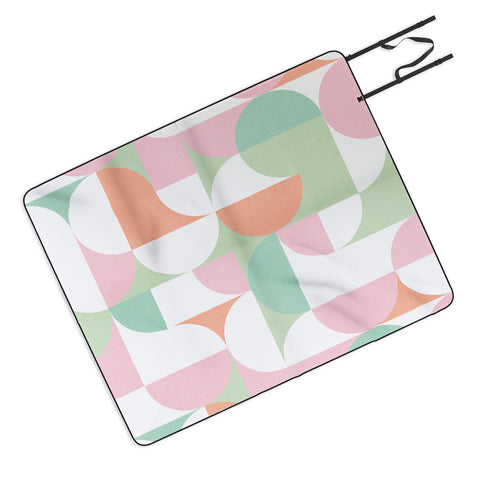 Dominique Vari Words MidMod geometric dots and shapes Picnic Blanket