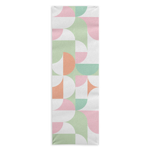 Dominique Vari Words MidMod geometric dots and shapes Yoga Towel
