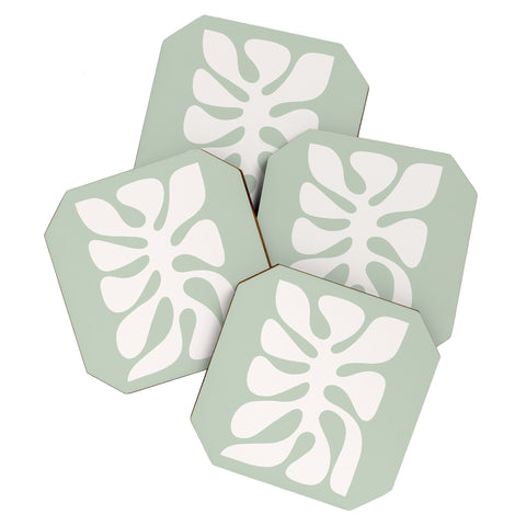 Dominique Vari Words Minimal Abstract Matisse Coaster Set