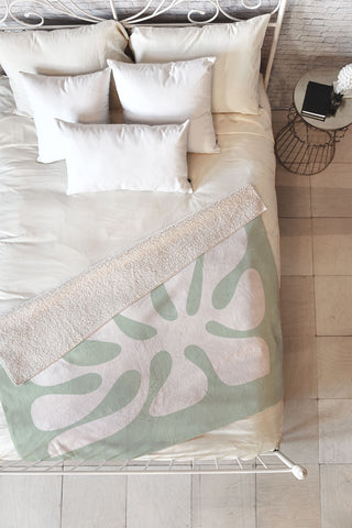 Dominique Vari Words Minimal Abstract Matisse Fleece Throw Blanket