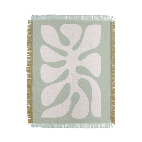 Dominique Vari Words Minimal Abstract Matisse Throw Blanket