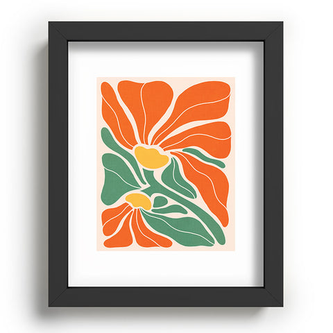 Dominique Vari Words Modern Boho Art Nouveau Floral Recessed Framing Rectangle