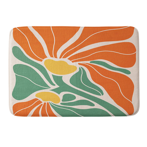 Dominique Vari Words Modern Boho Art Nouveau Floral Memory Foam Bath Mat