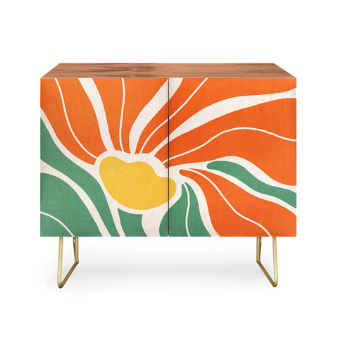 Dominique Vari Words Modern Boho Art Nouveau Floral Credenza