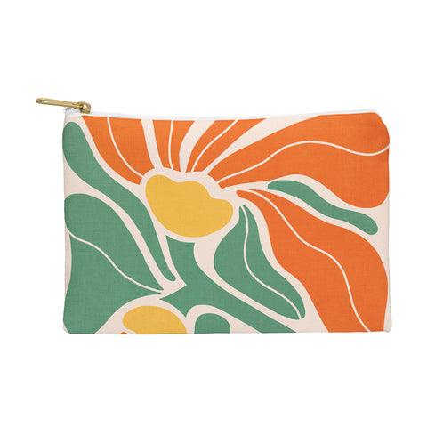 Dominique Vari Words Modern Boho Art Nouveau Floral Pouch