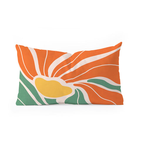 Dominique Vari Words Modern Boho Art Nouveau Floral Oblong Throw Pillow