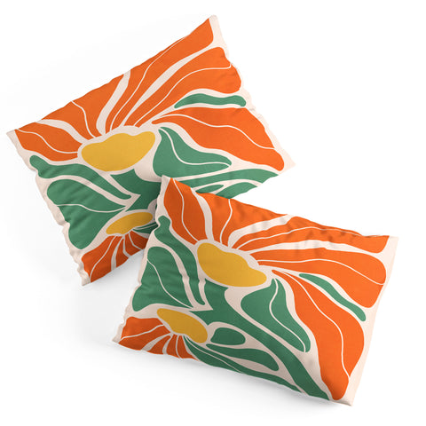 Dominique Vari Words Modern Boho Art Nouveau Floral Pillow Shams