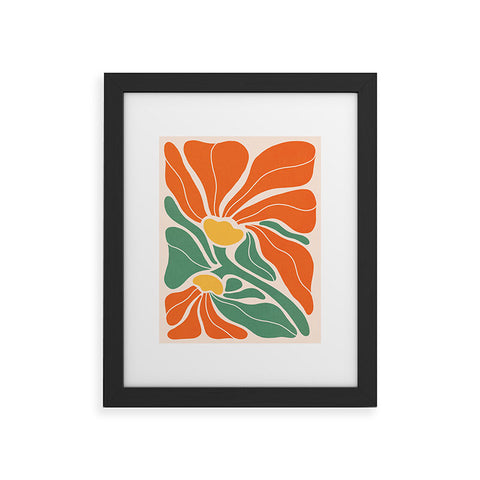 Dominique Vari Words Modern Boho Art Nouveau Floral Framed Art Print