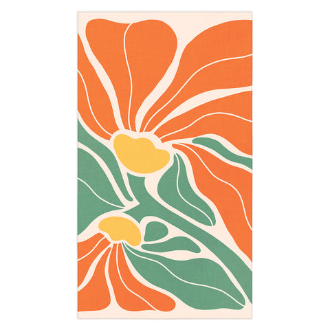 Dominique Vari Words Modern Boho Art Nouveau Floral Tablecloth