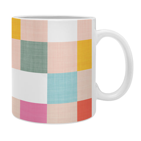 Dominique Vari Words Playful Summer Gingham Check Coffee Mug