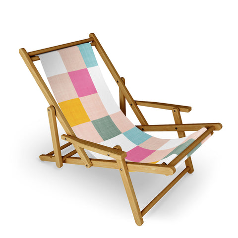 Dominique Vari Words Playful Summer Gingham Check Sling Chair
