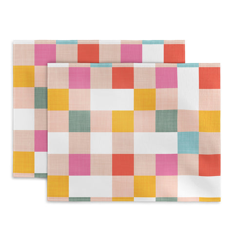 Dominique Vari Words Playful Summer Gingham Check Placemat