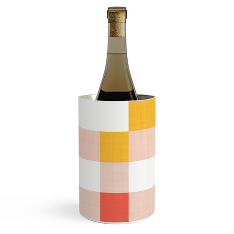 Dominique Vari Words Playful Summer Gingham Check Wine Chiller