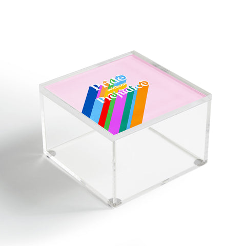 Dominique Vari Words Pride without Prejudice Rainbow Acrylic Box