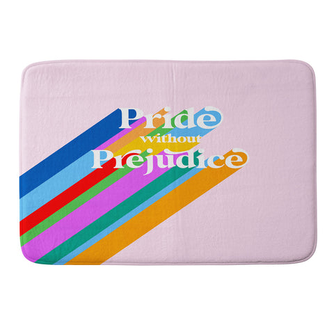 Dominique Vari Words Pride without Prejudice Rainbow Memory Foam Bath Mat