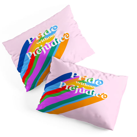 Dominique Vari Words Pride without Prejudice Rainbow Pillow Shams