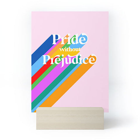 Dominique Vari Words Pride without Prejudice Rainbow Mini Art Print