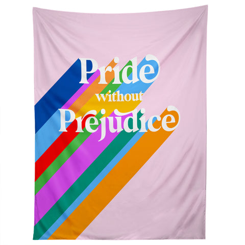 Dominique Vari Words Pride without Prejudice Rainbow Tapestry