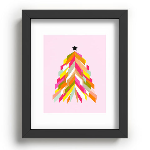 Dominique Vari Words Rainbow Christmas Tree Recessed Framing Rectangle