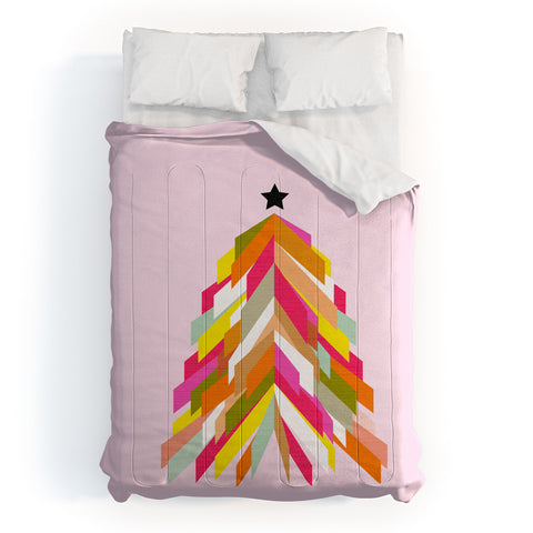 Dominique Vari Words Rainbow Christmas Tree Comforter