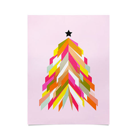 Dominique Vari Words Rainbow Christmas Tree Poster
