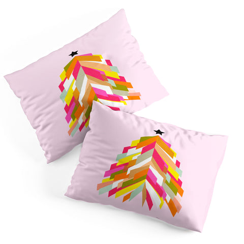 Dominique Vari Words Rainbow Christmas Tree Pillow Shams