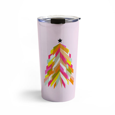 Dominique Vari Words Rainbow Christmas Tree Travel Mug