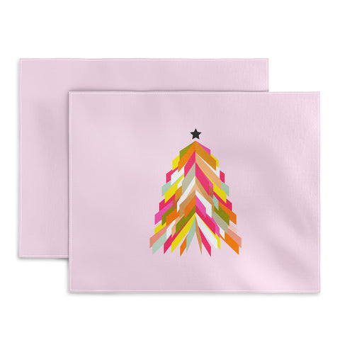 Dominique Vari Words Rainbow Christmas Tree Placemat