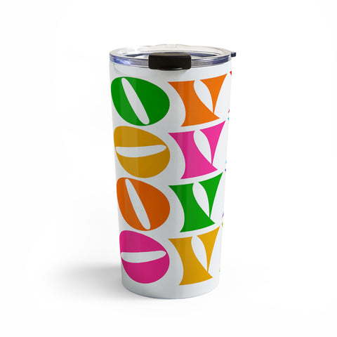 Dominique Vari Words Rainbow LOVE Groovy Repeat Travel Mug