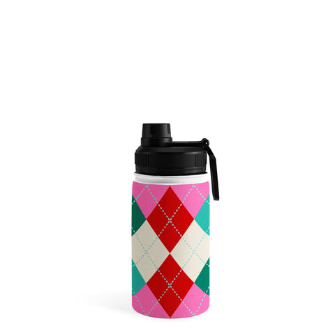 Dominique Vari Words Retro Christmas Knitted Argyle Water Bottle