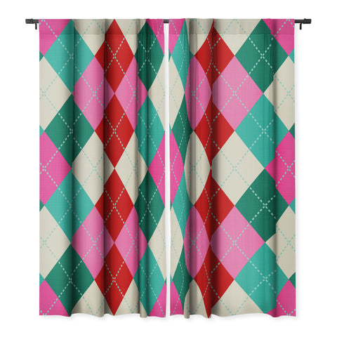 Dominique Vari Words Retro Christmas Knitted Argyle Blackout Non Repeat