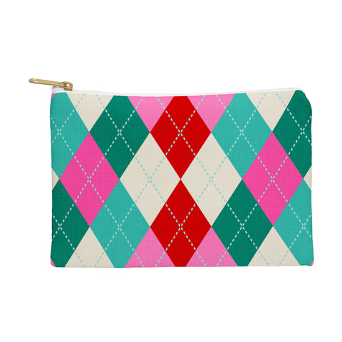 Dominique Vari Words Retro Christmas Knitted Argyle Pouch
