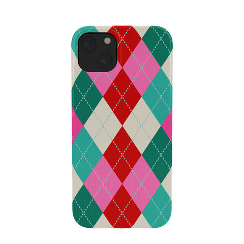 Dominique Vari Words Retro Christmas Knitted Argyle Phone Case
