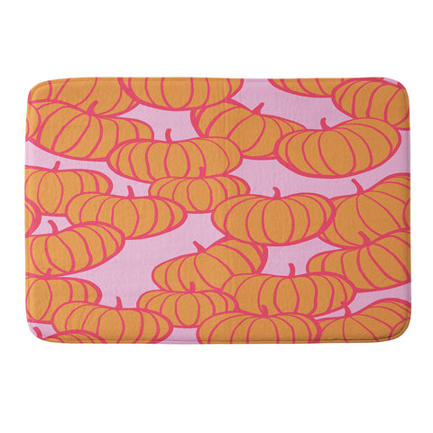 Dominique Vari Words Retro Dopamine Pumpkin Fall Memory Foam Bath Mat